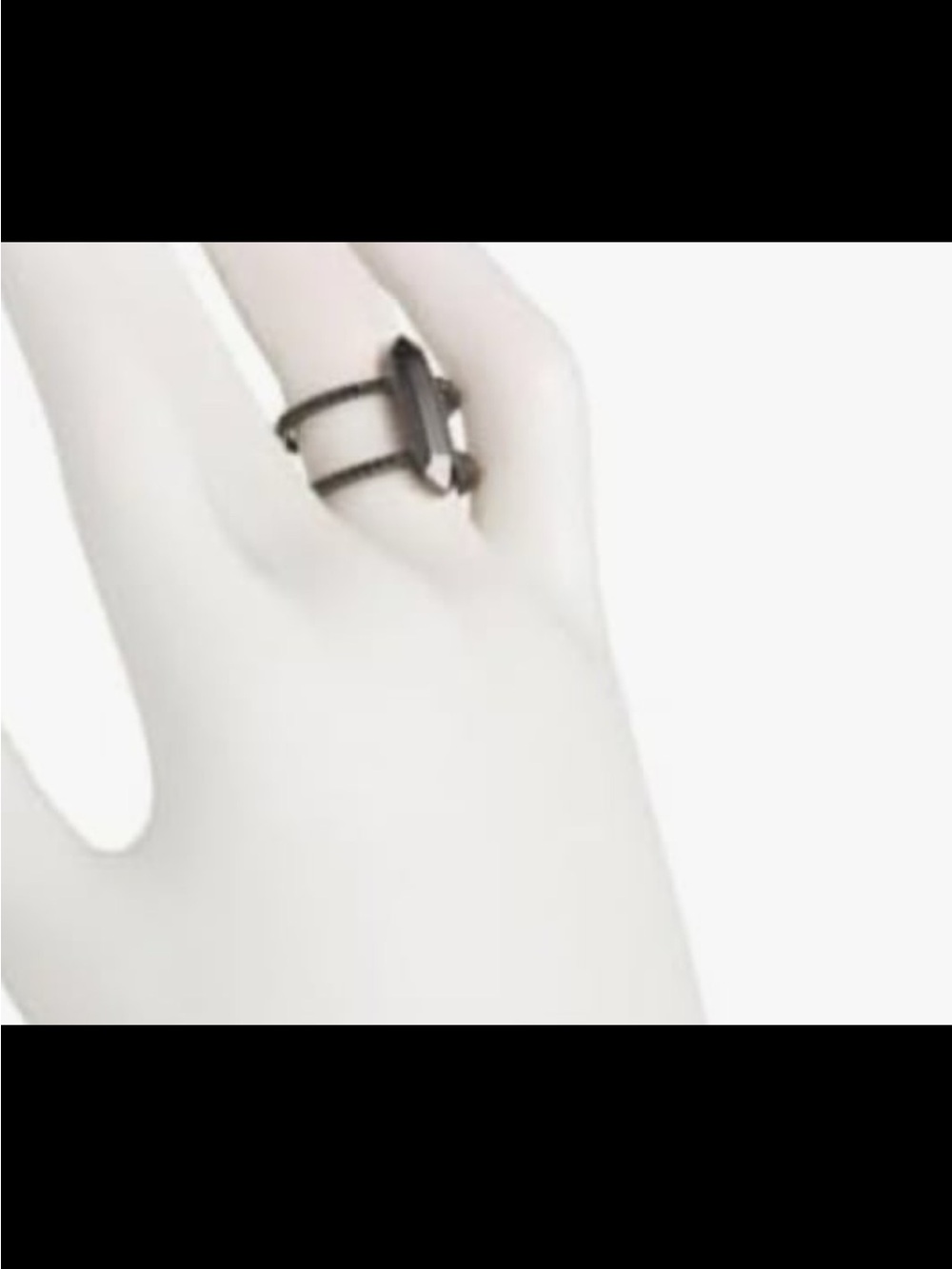 Kendra Scott Women's Abra Band Ring in Gunmetal Size 6 #987 - Picture 3 of 9